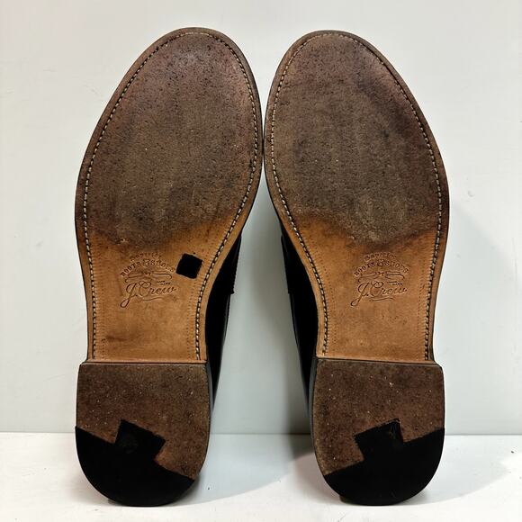 GOOD Grant Stone x J. Crew Ludlow Penny Loafer Bench Made Black Leather 8.5 D - Picture 11 of 13